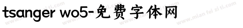 tsanger wo5字体转换